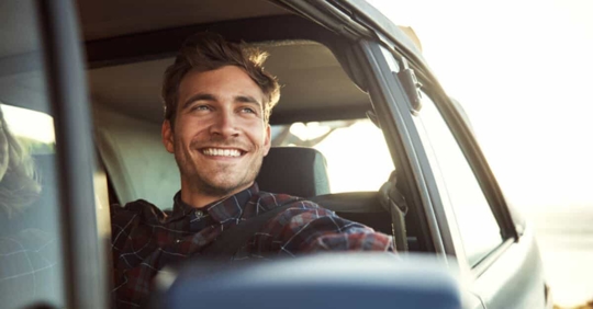 A man happy getting his driving privilege back