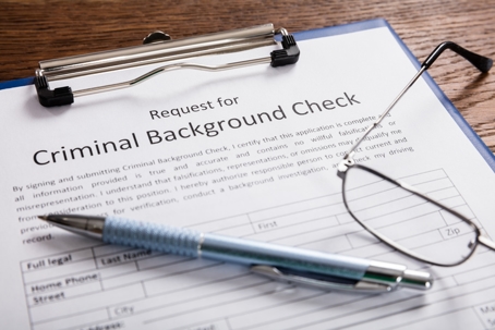 Close-up Of Criminal Background Check